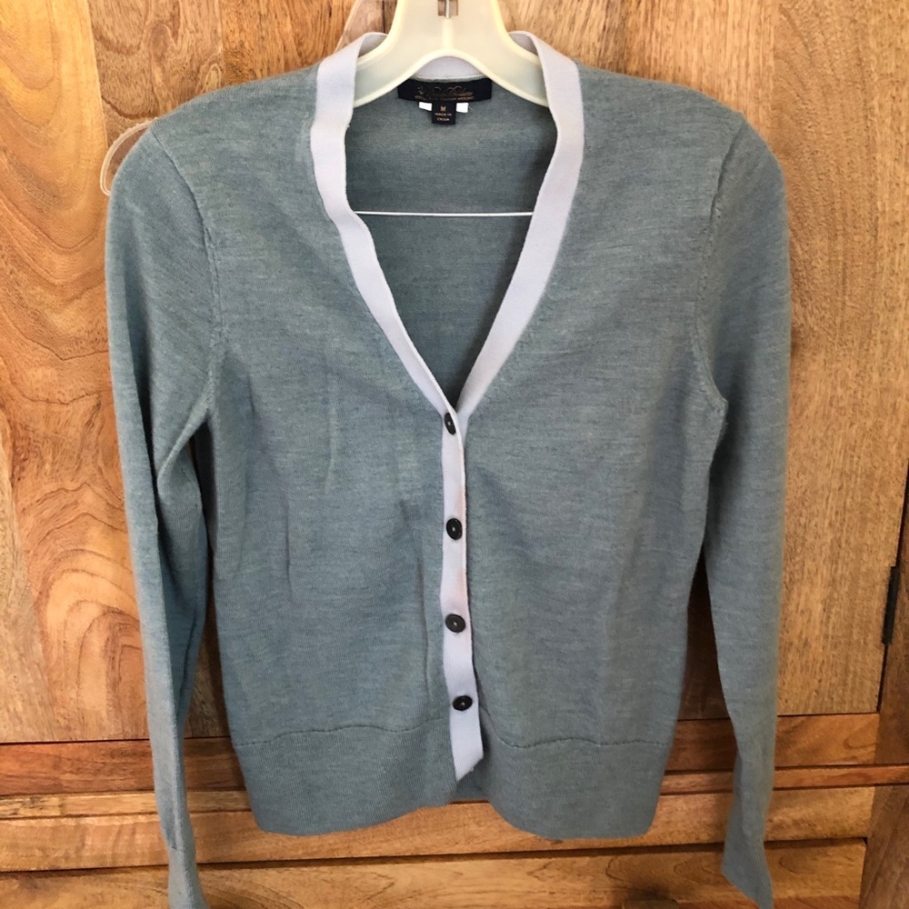 New Brooks Brothers Cashmere Blue Cardigan M